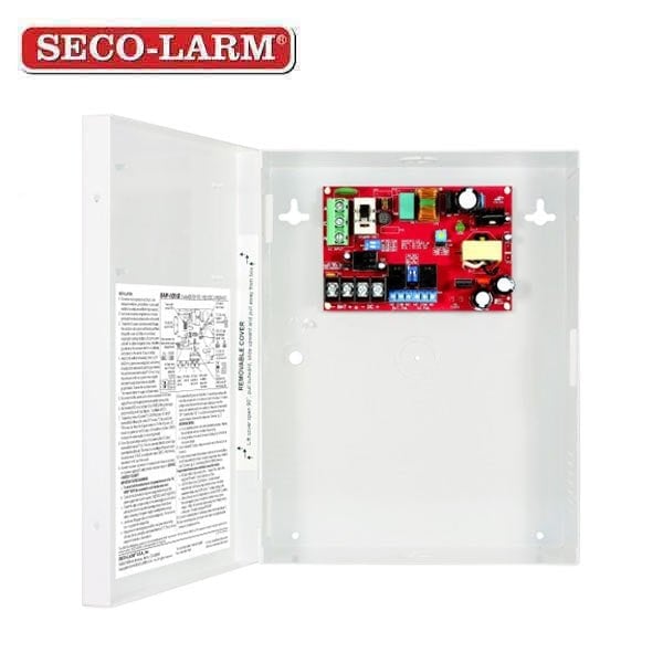 Access Control Power Supply in enclosure. 12 or 24 VDC output. 1 Output, 1A at 12VDC 1A at 24VDC